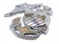 Marines Premium Anchor Gold Chrome Auto Emblem