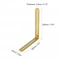 Uxcell Adjustable Corner Code 2pcs 165x200mm Stainless Steel 90-degree L-shape Brace For Fixed Furniture Shelf Bed Table