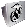 Elektroplate Officially Licensed U S Marine Corps Insignia All Metal Brushed Chrome Hitch Cover For Trucks And Suvs Fits 