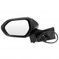 Ocpty Black Left Side Mirror Fit For 2016-2018 Toyota Prius Smooth Glass Manual Folding Heated