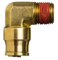 Tectran Pl15-4a Push Lock Fitting Male Elbow Brass D O T For Nylon Tubing 1 4 Tube Size 1 8 Pipe Thread Pack Of 10 