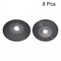 Uxcell Pipe Cover Decoration 30mm-50mm Pp Plastic Escutcheon Water Drain Line Black 8pcs