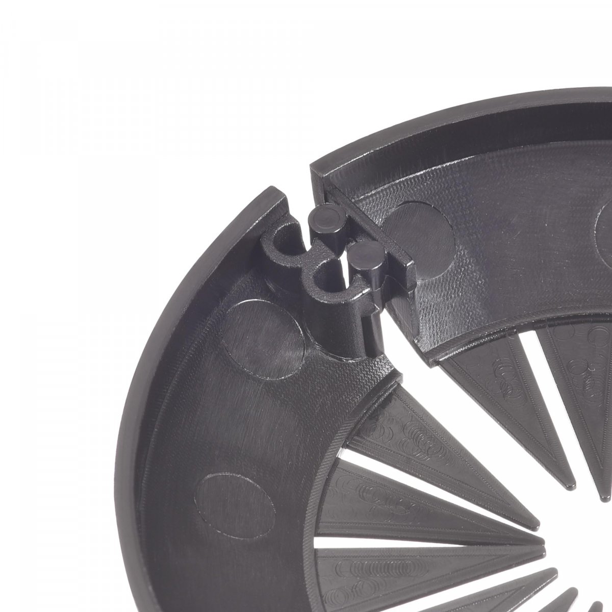Pipe Cover Decoration 30mm-50mm Pp Plastic Escutcheon Water Drain Line Black 8pcs