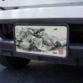 Graphics More Tyrannosaurus Rex In Chinese Ink Painting Trex Novelty Metal Vanity Tag License Plate