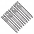 Uxcell 10 Pcs 1 4 Hex Shank T27 Magnetic Security Torx Screwdriver Bits 75mm Length
