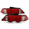 Red Lens Premium Led Tail Light Housing Lamp Assembly For 2002-2004 Acura Rsx Driver And Passenger Side Replacement 