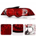 Red Lens Premium Led Tail Light Housing Lamp Assembly For 2002-2004 Acura Rsx Driver And Passenger Side Replacement