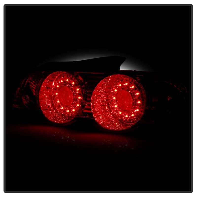 Red Lens Premium Led Tail Light Housing Lamp Assembly For 2002-2004 Acura Rsx Driver And Passenger Side Replacement