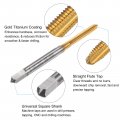 Uxcell Tap Drill Bit Set 5-40 Unc Straight Flute Thread And 1 10 2 6mm Twist Titanium Coated M2 High Speed Steel Repair Tapping