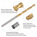Uxcell Tap Drill Bit Set 5-40 Unc Straight Flute Thread And 1 10 2 6mm Twist Titanium Coated M2 High Speed Steel Repair Tapping