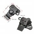 Uxcell 2 56-inch Iron Spring Loaded Butterfly Twist Latch Keeper Toggle Clamp With Keyhole Pcs Black