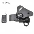 Uxcell 2 56-inch Iron Spring Loaded Butterfly Twist Latch Keeper Toggle Clamp With Keyhole Pcs Black