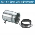 Uxcell Emt Coupling 32mm 1 4 Inch Set Screw Conduit Fittings 47mm Length Electrical Pipe Connector 0 8mm Wall Thick 25pack