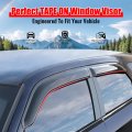 Ikon Motorsports Tape On Window Visors For 2024-2026 Chevrolet Blazer Ev Mugen Style Acrylic Somke Rain Guards Side Wind