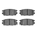 Rear Disc Brake Pads For 1995 Eagle Talon Set Of 4 4000 Hybridynamic Series Mechanical Pad Wear Sensor Type 