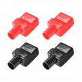 Flexible Battery Terminal Insulating Rubber Protector Covers For 15mm Cable Red Black 2 Pairs 