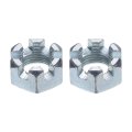 1 2 -20 Hexagon Slotted Nut Grade 6 8 Zinc-plated Carbon Steel Hex Nuts Good For Machinery Repairing Silver 2pcs 