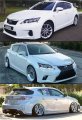 Jdm Smoke Tinted Window Visor W Chrome Trim For Zwa10 2011-17 Lexus Ct200h