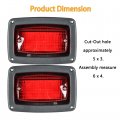 Wflnhb 2 X Tail Light 3 Wire Rear Taillights Pair Replacement For Club Car Ds Golf Cart 1982-up