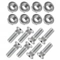 8x Front Rear Wheel Hub Studs And Flange Nuts For Polaris 3 8 In