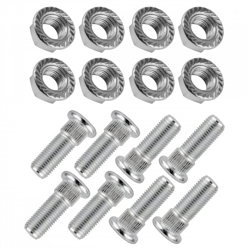 8x Front Rear Wheel Hub Studs And Flange Nuts For Polaris 3 8 In