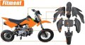 White Plastics Kit With Tall Seat For Honda Crf50 Xr50 Chinese 50cc 70cc 90cc Dirt Pit Bike Fenders Fairings Replacement