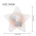 Cute Baby Elephant Plug In Led Night Light Lamp With Dusk To Dawn Sensor For Hallway Kitchen Bathroom Bedroom Star Shaped Decor