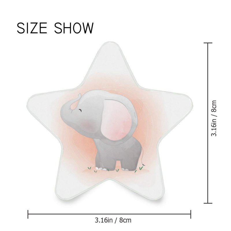 Cute Baby Elephant Plug In Led Night Light Lamp With Dusk To Dawn Sensor For Hallway Kitchen Bathroom Bedroom Star Shaped Decor