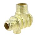 Uxcell 1 8 Female 5 Male Thread Brass Air Compressor Check Valve Gold Tone