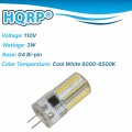 Hqrp G4 Bi-pin 72 Leds Light Bulb Smd 3014 110v 3w 350-400lm Not Dimmable Cool White 6000-6500k