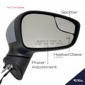 Spieg Fo1321459 Passenger Side Mirror Replacement For Ford Fiesta 2011-2019 Power Heated With Spotter Ptm Cover 5pin Rh