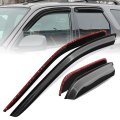 Window Rain Guards For 2001-2012 Ford Escape Mazda Tribute Mercury Mariner Carbon Fiber Pattern Vent Visors Glossy Black Set Of 
