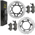 Front Rear Brake Disc Rotor W Pad For Kawasaki Ninja 250r Ex250j 2008 2009-2012