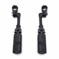 Hk Group Motorcycle Black Long Angled Adjustable Peg Mounting Kit Eagle Footrest For V-star Roadstar Suzuki Boulevard With 1-1