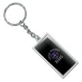 University Of Central Arkansas Bears Rectangle Keychain Chrome Plated Metal With Resin Topped Design 2in X 1in
