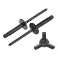150pcs 5 32 X3 4 Aluminum Large Head Tri Grip Rivets Flange For Diy Sheet Metal Automotive Repairs Furniture Marine Boat Black 