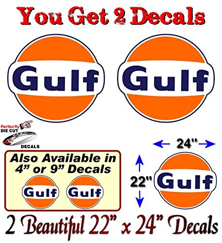 2 Gulf Gasoline Oil2 Antique Pump Decals Vintage Gas Pumps Grease