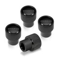 Ford Maverick On Black Premium Aluminum Tire Valve Stem Caps -set Of 4 Official Licensed
