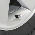 Ipick Image For Dodge Srt Hellcat In White On Shining Silver Aluminum Tire Valve Stem Caps