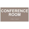 Compliancesigns Acrylic Ada Braille Room Name Sign 8 X 4 In Taupe 