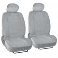 Gray Dotted Cloth Scottsdale Style 4 Piece Premium Low Back Auto Seat Covers For Honda Civic 