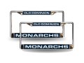 Old Dominion Monarchs Chrome Metal Laser License Plate Frame Set Of 2 Frames 