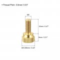Uxcell 10pcs Knurled Thumb Screws M5x12mm Brass Shoulder Bolts Stepped Grip Knobs Fasteners For Pc Electronic Mechanical