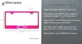 Christian Fish With Cross License Plate Frame Pink Powder Coated Metal 3d Chrome Ichthys Universal Fit For 12 In X 6 Plates