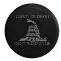 Pike Stealth Liberty Or Death Dont Tread On Me Gadsgen Snake Us Rights Trailer Rv Spare Tire Cover Vinyl Black 33 In 