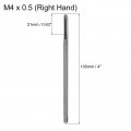 Uxcell Metric Thread Tap M4 X 0 5 H2 100mm Extra Long Straight Flute Screw Milling Machine Taps Threading Tapping Repair Tool
