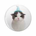 Ballcat Double Sided Stainless Steel Keychain With 3d Resin Design Round 1 25 In Novelty Key Ring For Backpacks And Luggage 