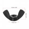 Uxcell M3 Wing Nuts Nylon Butterfly Nut Hand Twist Tighten Fasteners Black 25pcs