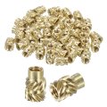 Knurled Insert Nuts 130pcs M2 5 X 6mm Length 4mm Od 3d Printing Brass Female Threadeds Heat Set Insert Embedment Nut 