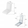 Uxcell 29mmx29mmx18mm Metal Plastic L Shaped Angle Bracket Shelf Corner Brace Plate Brown Pack Of 20 13x4mm Hole